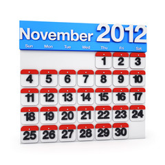 Calendar November 2012