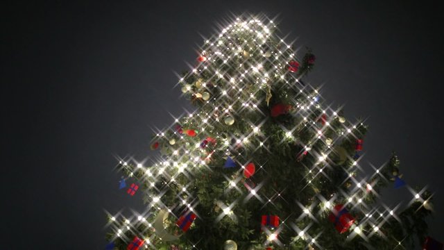 Christmas Tree with Special Lights and Snowfall in Full HD 1080p