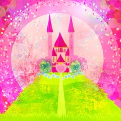 Foto op Canvas Magisch sprookje prinses kasteel © diavolessa