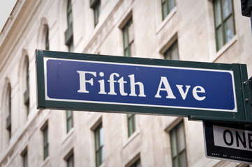 Fototapeta premium Panneau Fifth Avenue - New York USA