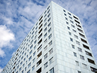 Apartment building with balconies