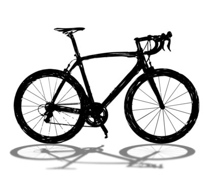 Black bicycle silhouette