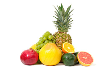 fruits isolated on white background