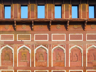 Jahangiri Mahal  in the red Fort in Agra