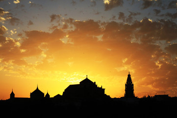 Fototapeta na wymiar Zachód słońca w Kordobie - Andaluzja - Hiszpania