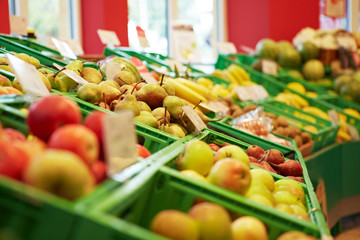 Obstbereich im Supermarkt
