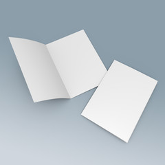 blank leaflet mock up in A4 size