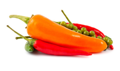 different varieties of hot peppers
