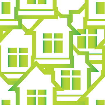 seamless pattern of houses