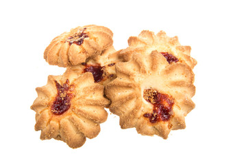 sweet cookies isolated on a white background