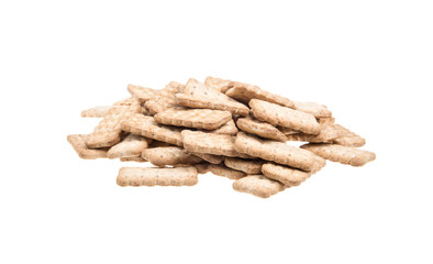 Heap of delicious  cookies isolated on white background
