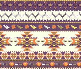 Seamless colorful aztec pattern