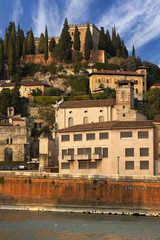 Fototapeta na wymiar Castel San Pietro (1852) - Verona Włochy