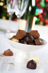 chocolate pralines and truffles