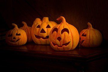 Halloween pumpkins - obrazy, fototapety, plakaty