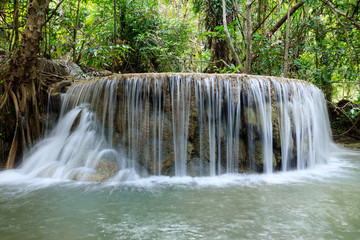 Waterfall in Erawan national park, level 5, Kanchanaburi