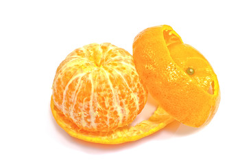 Fototapeta na wymiar Peel of an orange isolated on white background