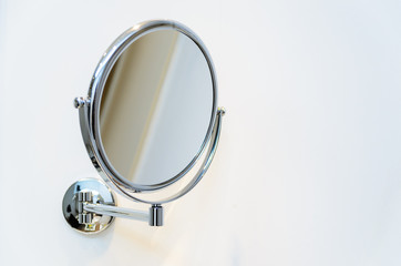 Round wall mirror for the bath