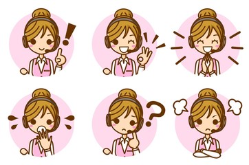 オペレーター　表情　アイコン