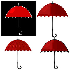 Illustration of a red umbrella. eps10