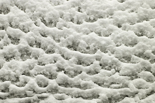 Pretty pattern formed by winter snow