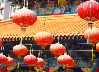 lantern in chinese temple