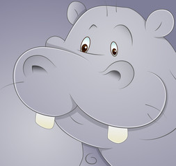 Cartoon Hippo Vector