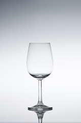 Vine glass on gradient background