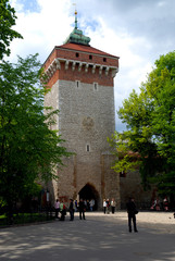 Florianska Gate in Krakow, Poland