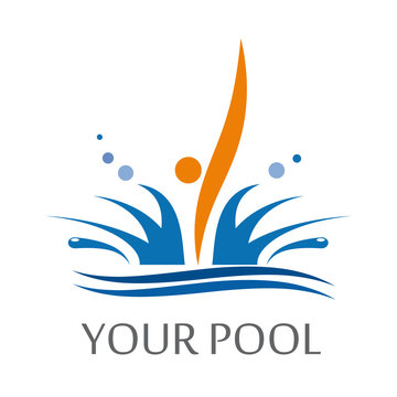 Logo dips in the pool # Vector