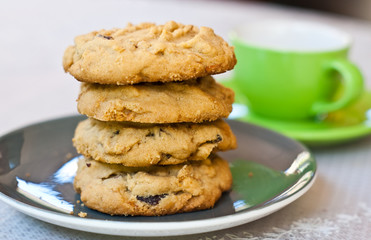 soft cookies with cashew nut anf rasin