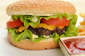 Tasty hamburger