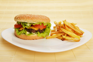 Tasty hamburger