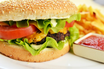 Tasty hamburger
