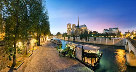 Foto op Aluminium Notre Dame van Parijs, Frankrijk © Beboy