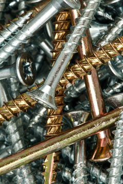 Golden and silver screws