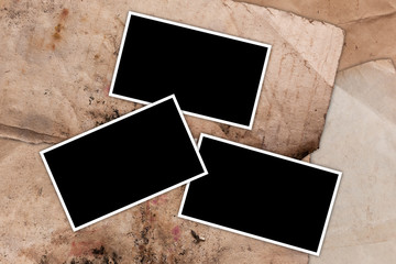 Vintage paper and photo frames