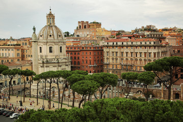 Roman cityscape in summer