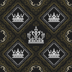 Seamless Vintage. Wallpaper Pattern. Vector