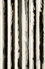old rusty radiator, detail