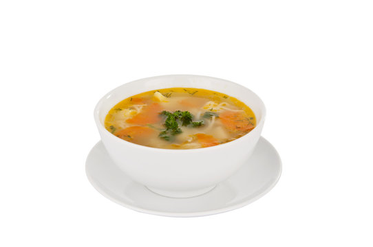 bowl of soup isolated