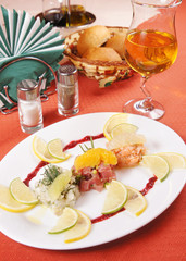 Trio of Tartarus - raw fish meal