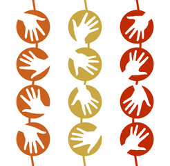 Hanging hand circles design.