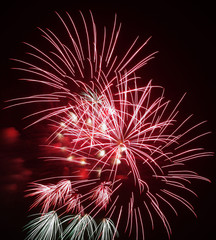 Fototapeta premium Beautiful pink pattern developed with fireworks