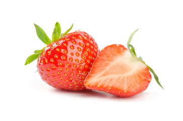 Fresh strawberry isolated on white