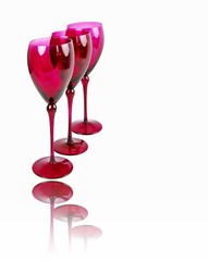 Pink Elegant Wine Glasses