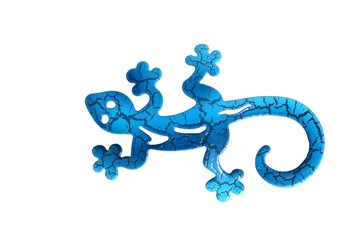 Blue metal lizard