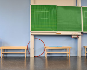 School Classroom with blackboard