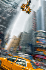 Taxi à New York, Times square - USA