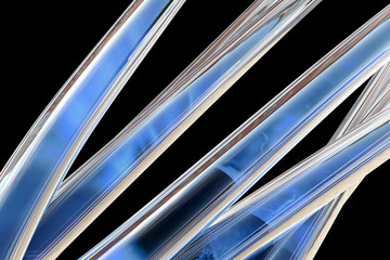 fiber optic cables - 3D  abstract rendering